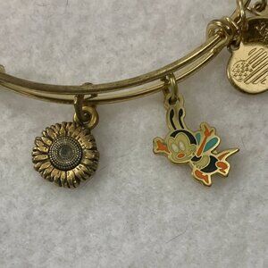 Disney Parks Alex & Ani Spike the Bee Charm Bracelet Sunflower Gold Tone